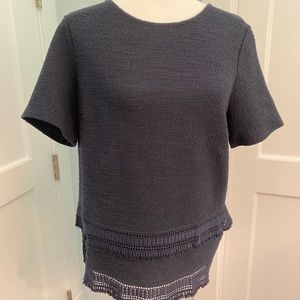 Banana Republic Wool Short Sleeved Navy Top